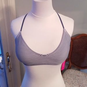 xhilaration Bikini Top Blue White Stripes